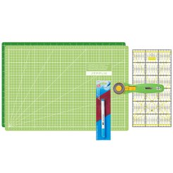 Semplix Schneidematten-Set A3 hellgrün/ grün + GRATIS Prym Aqua-Trickmarker