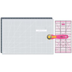 Semplix Schneidematten-Set A3 grau/pink (Matte 45 x 30 cm)