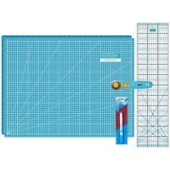 Semplix Schneidematten-Set A2 türkis/ petrol + GRATIS Prym Aqua-Trickmarker