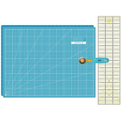 Semplix Schneidematten-Set A2 türkis/ gelb (Matte 60 x 45 cm)