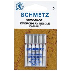 Schmetz Embroidery-Sticknadel Stärke 90/ System 130/705 H-E/ 5 Nadeln