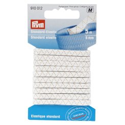 Prym Standard-Elastic Gummi Goldzack (5 mm x 5 m/ weiß)