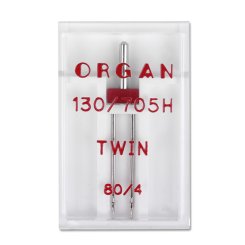 Organ Zwillingsnadel Stärke 80/ 4,0/ System 130/705H/ 1 Nadel
