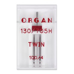 Organ Zwillingsnadel / Stärke 100 (Nadelabstand 4 mm / 130/705 HZ / 1 Nadel)
