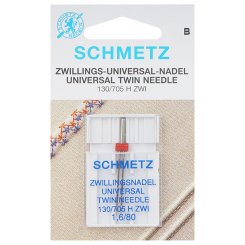 Schmetz Zwillingsnadel Stärke 80/ 1,6/ System 130/705 H/ 1 Nadel