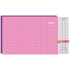 Semplix Schneidematten-Set A1 pink/lila (Matte 90 x 60 cm)