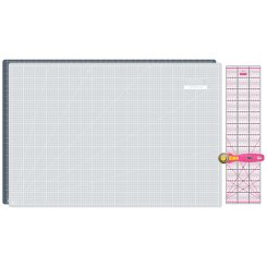 Semplix Schneidematten-Set A1 grau/pink (Matte 90 x 60 cm)