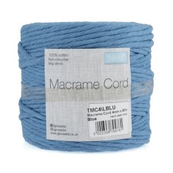 Groves Makramee Garn (87 m x 4 mm/ verschiedene Farben) Hellblau