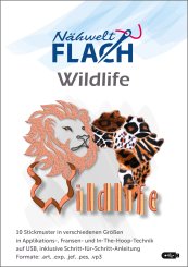 Nähwelt Flach Stickmuster USB Wildlife (10 Stickmuster)
