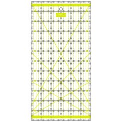 Semplix Patchwork-Quiltlineal (12" x 6"/ 2,5 mm dick/ gelb)
