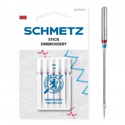 Schmetz Embroidery-Sticknadel Stärke 90/ System 130/705 H-E/ 5 Nadeln