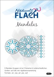 Nähwelt Flach Stickmuster USB "Mandalas" (5 Mandala-Gruppen/ je 3 Varianten)