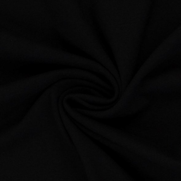 Swafing Baumwoll-Bündchen uni, Schlauchware - Heike 000299-schwarz: 1,0m