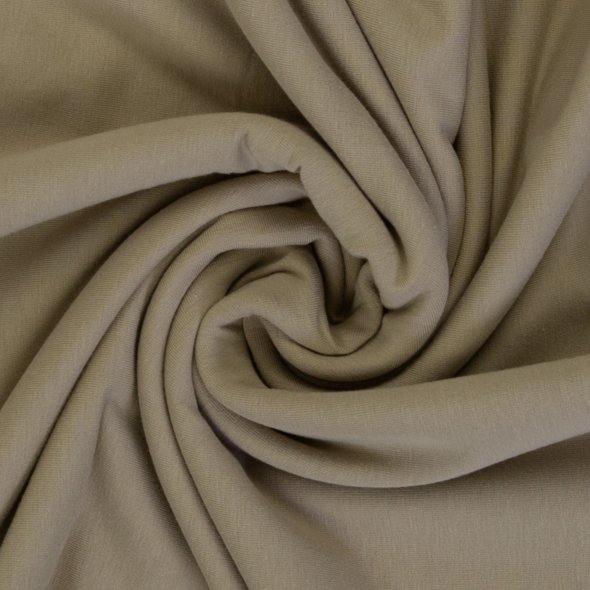 Baumwoll Sweat Stoff Eike angeraut uni - von Swafing 000674-camel: 1,0m