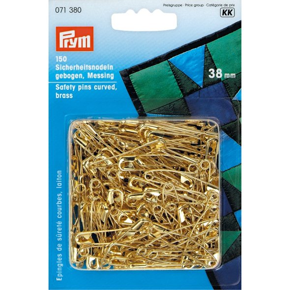 Prym Sicherheitsnadeln (38 mm/ gebogen/ goldfarbig/ 150 St.)