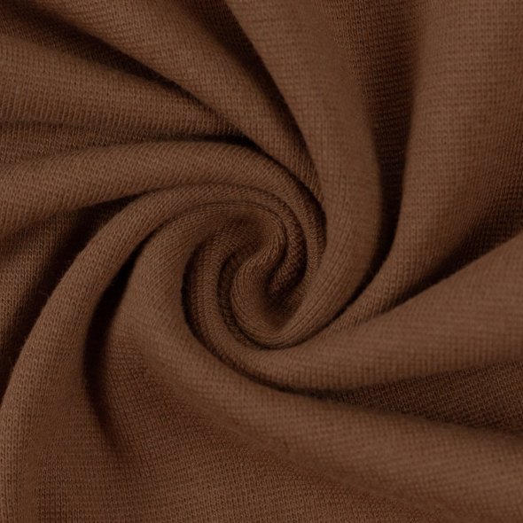 Swafing Baumwoll-Sweat uni, angeraut - Eike 000177-braun: 1,0m