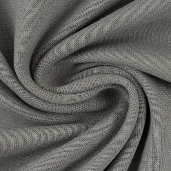 Swafing Baumwoll-Sweat uni, angeraut - Eike 000183-grau: 1,0m