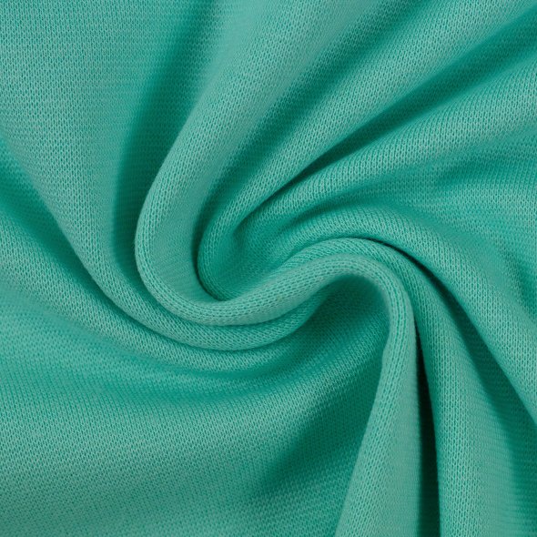 Swafing Baumwoll-Sweat uni, angeraut - Eike 000261-hellmint: 1,0m