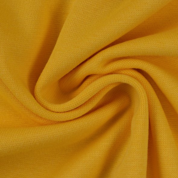 Swafing Baumwoll-Sweat uni, angeraut - Eike 000312-gelb: 1,0m
