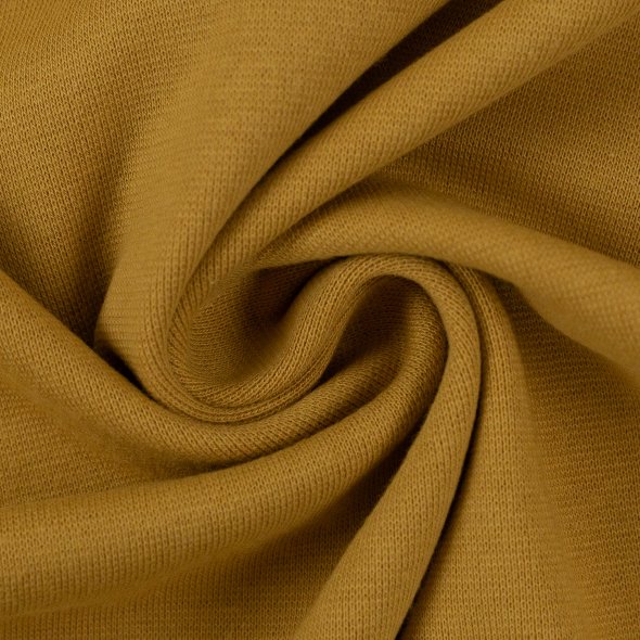 Swafing Baumwoll-Sweat uni, angeraut - Eike 000314-goldgelb: 1,0m