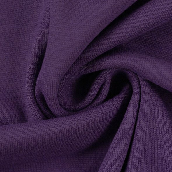 Swafing Baumwoll-Sweat uni, angeraut - Eike 000647-lila: 1,0m