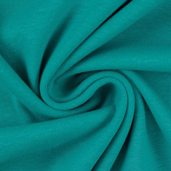 Swafing Baumwoll-Sweat uni, angeraut - Eike 000746-aqua: 1,0m