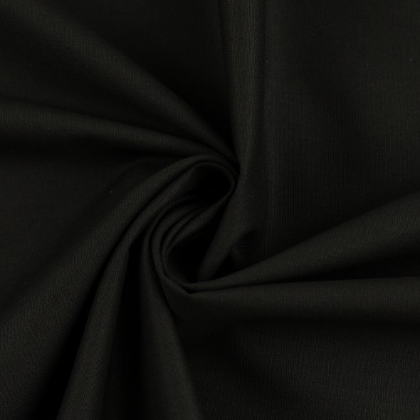 Baumwollstoff uni - Heide von Swafing 000299-schwarz: 1,0m