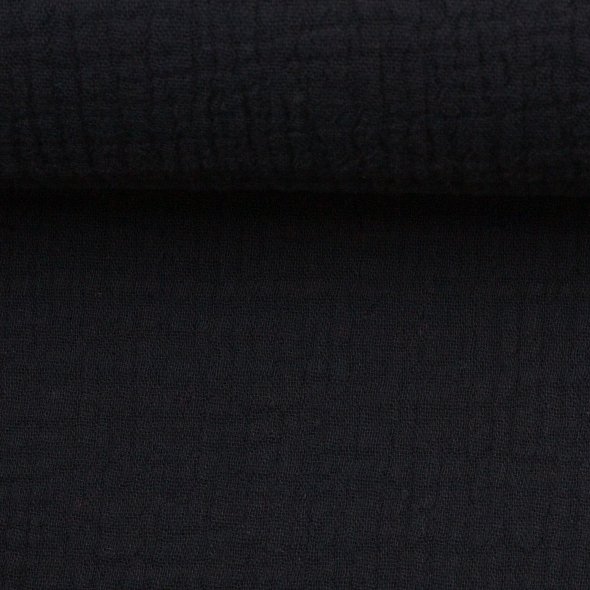 Musselin Stoff, uni - Jenke von Swafing 000299-schwarz: 1,0m