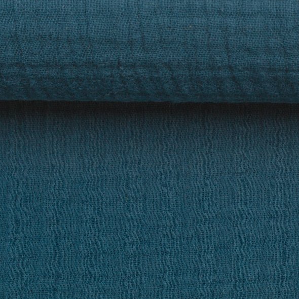 Musselin Stoff, uni - Jenke von Swafing 000596-dunkelblau: 1,0m