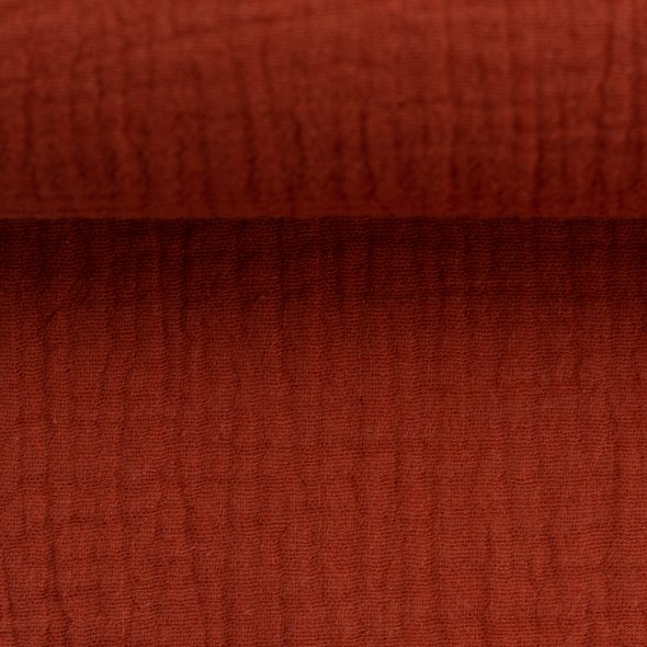 Musselin Stoff, uni - Jenke von Swafing 000712-terracotta: 1,0m