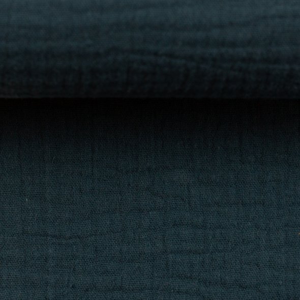 Musselin Stoff, uni - Jenke von Swafing 000744-jeansblau: 1,0m