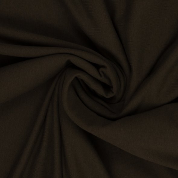 Baumwoll-Jersey uni - in 60 Farben 000179-dunkelbraun: 1,0m