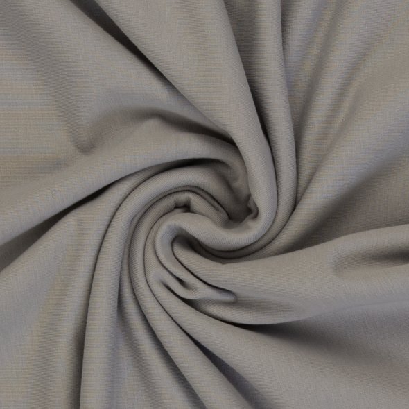 Baumwoll-Jersey uni - in 60 Farben 000183-grau: 1,0m