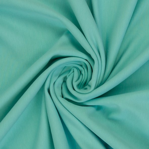 Baumwoll-Jersey uni - in 60 Farben 000261-hellmint: 1,0m