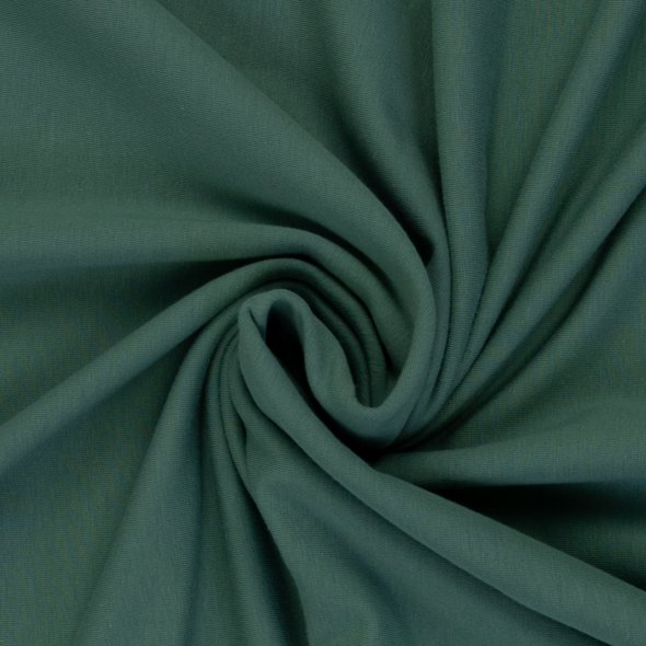 Baumwoll-Jersey uni - in 60 Farben 000267-smaragd: 1,0m