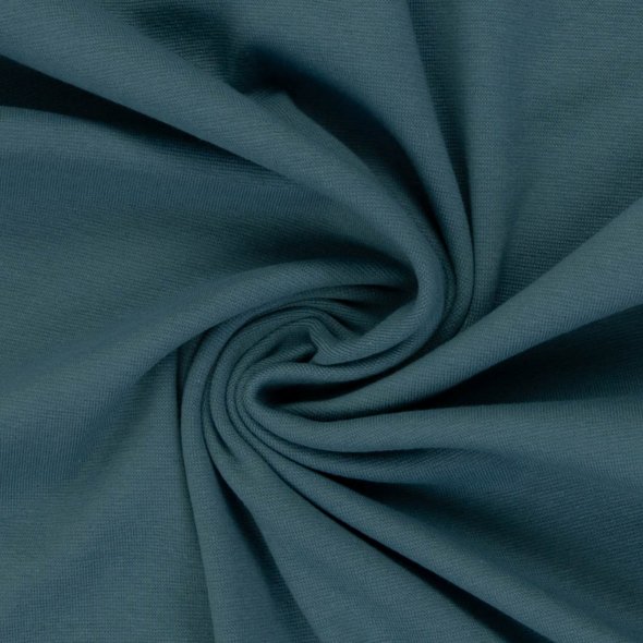 Swafing Baumwoll-Bündchen uni, Schlauchware - Heike 000259-rauchblau: 1,0m