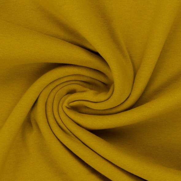 Baumwoll-Bündchen Stoff Heike uni - Schlauchware von Swafing 000313-senf: 1,0m