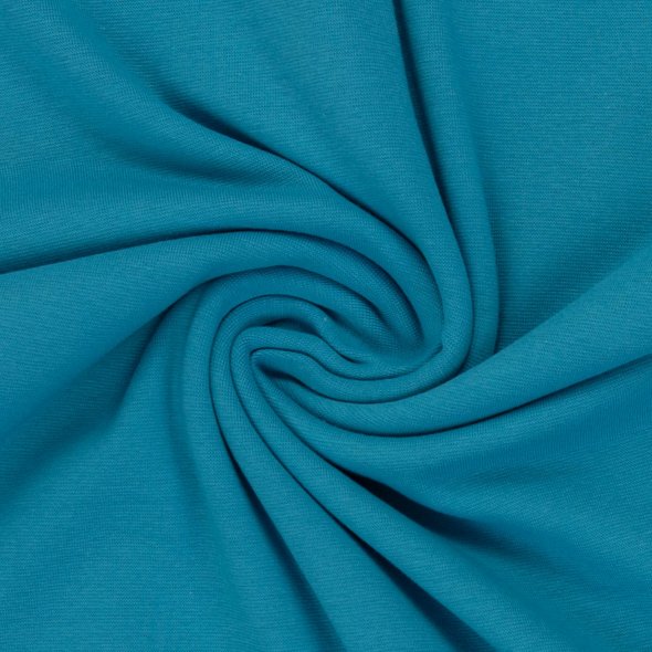 Baumwoll-Bündchen Stoff Heike uni - Schlauchware von Swafing 000746-aqua: 1,0m