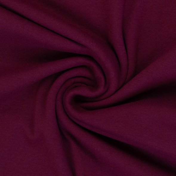 Baumwoll-Bündchen Stoff Heike uni - Schlauchware von Swafing 000937-hellbordeaux: 1,0m