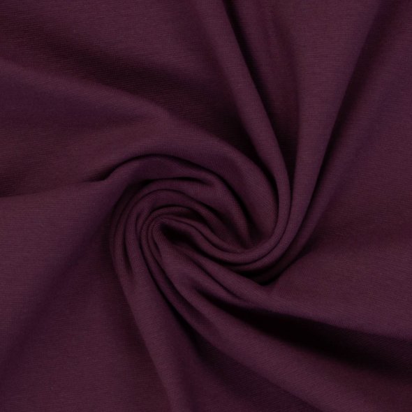 Baumwoll-Bündchen Stoff Heike uni - Schlauchware von Swafing 000938-bordeaux: 1,0m