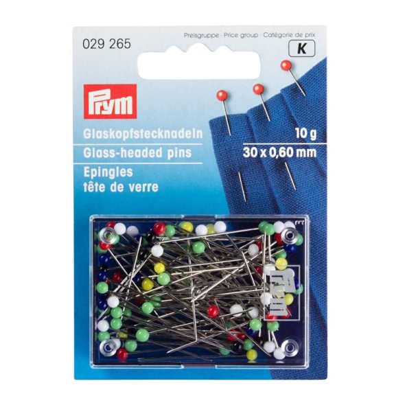 Prym Glaskopf-Stecknadeln (bunt/ 10 g)