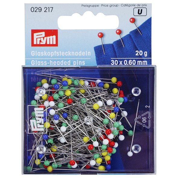 Prym Glaskopf-Stecknadeln (bunt/ 20 g)