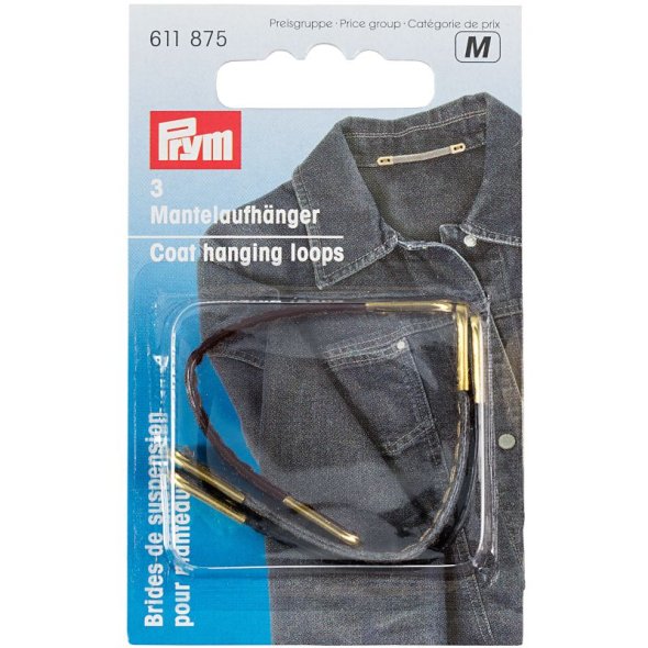 Prym Mantelaufhänger Leder (schwarz/ 3 St.)