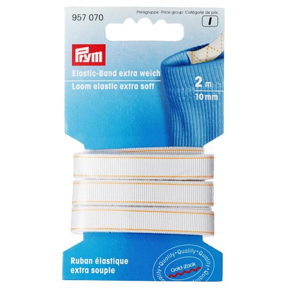 Prym Elastic-Band extra weich (10 mm x 2 m/ weiß)