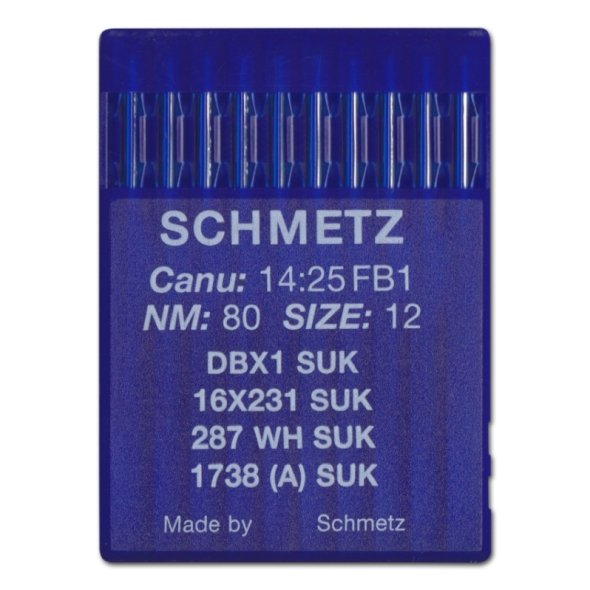 Schmetz Jersey Rundkolbennadel Stärke 80/ System DBX1/1738(A) SUK/ 10 Nadeln