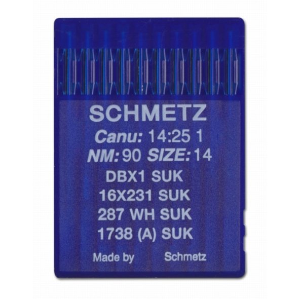 Schmetz Jersey Rundkolbennadel Stärke 90/ System DBX1/1738(A) SUK/ 10 Nadeln