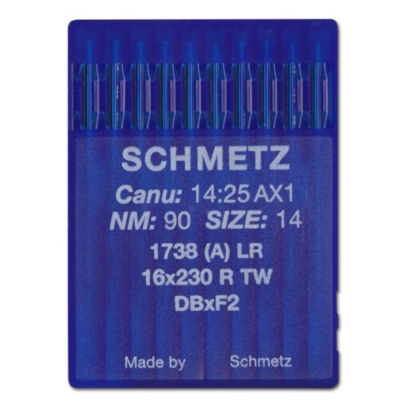 Schmetz Leder Rundkolbennadeln Stärke 90/ System 1738 (A) LR/ 10 Nadeln