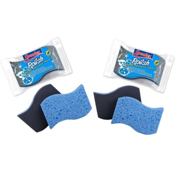 Spontex Polish Polierschwamm Edelstahlputz (2er-Pack)