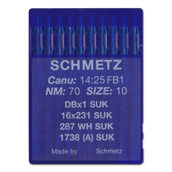Schmetz Rundkolbennadel Stärke 70/ System DBx1 SUK/1738(A)/ 10 Nadeln