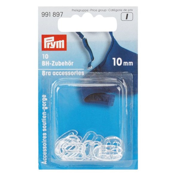 Prym BH-Zubehör Sortiment (10 mm/ transparent/ 10 St.)